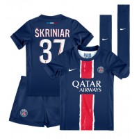 Dječji Nogometni Dres Paris Saint-Germain Milan Skriniar #37 Domaci 2024-25 Kratak Rukav (+ Kratke hlače)